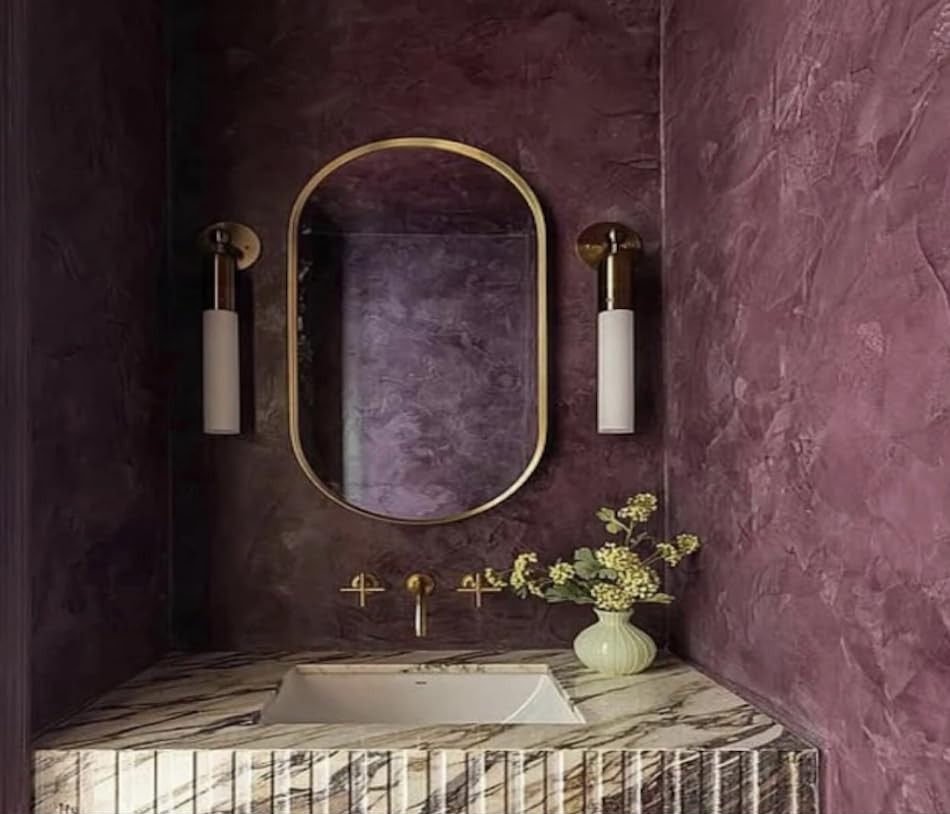 Plum Venetian Powder Room