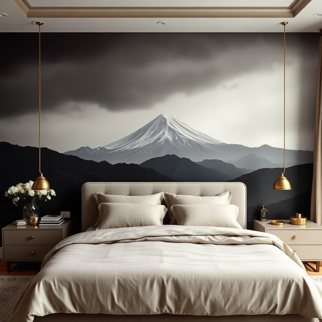 Mount Fuji Bedroom Mural